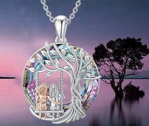 Tree of Life Mother and Daughter Swing Pendant Necklace