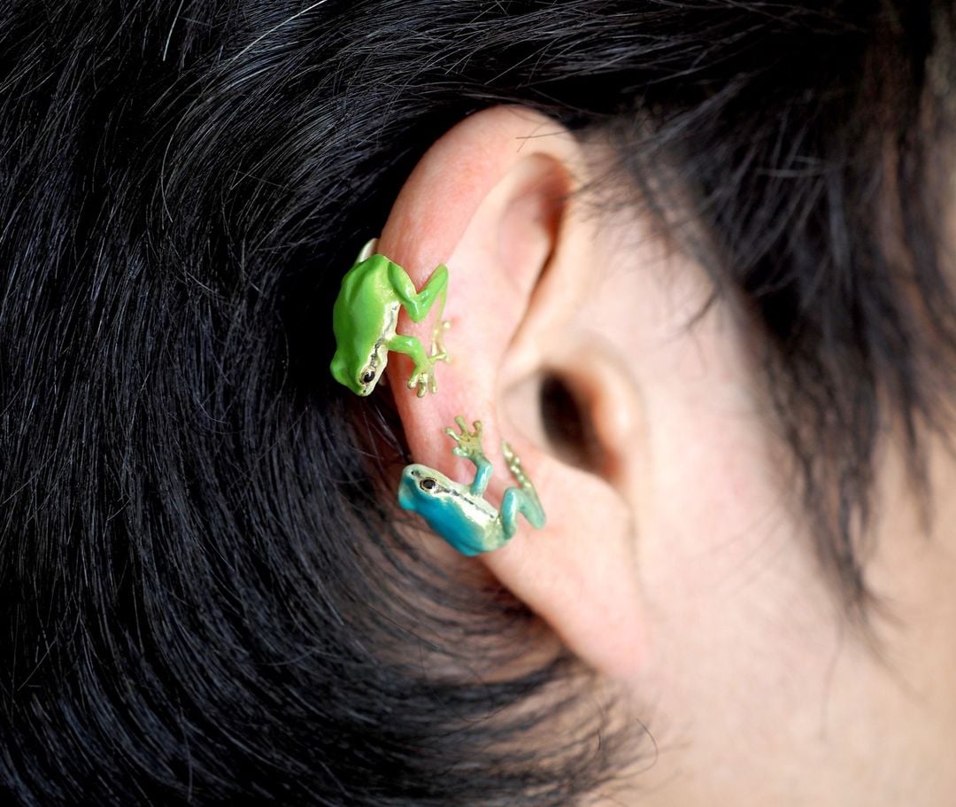 Tree Frog Ring & Earrings