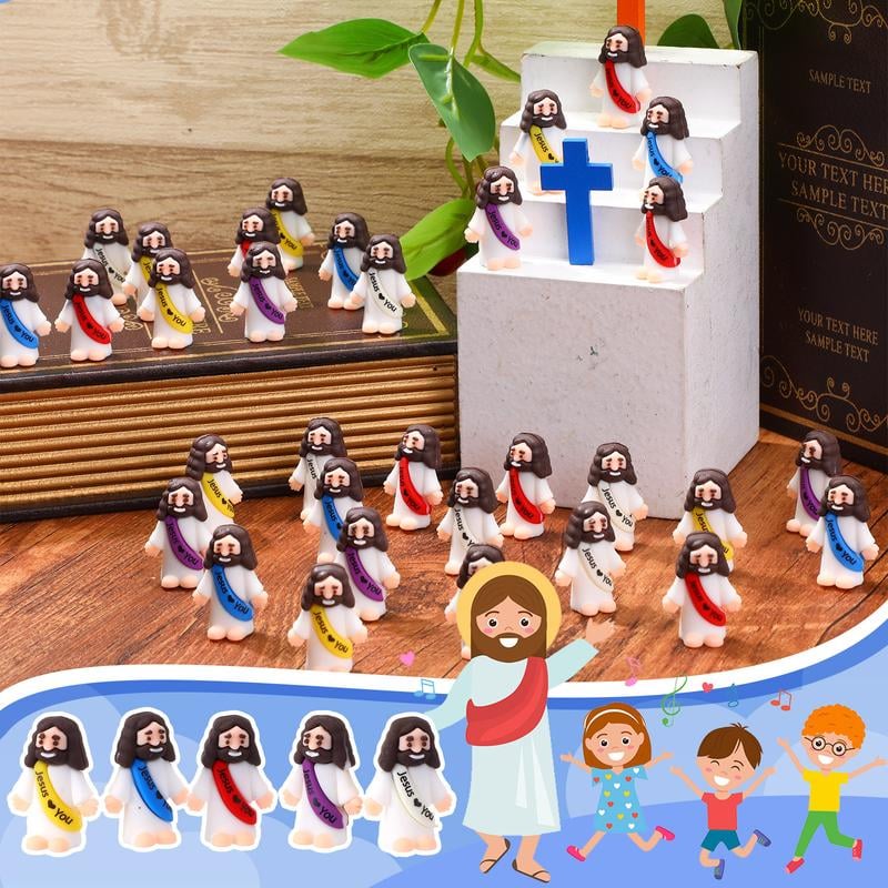 Mini Jesus Figurines With Jesus love You Slogan