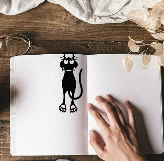 Cutout Black Kitten Bookmark * 5 pcs