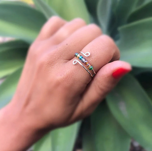 Rainbow Beads Fidget Ring